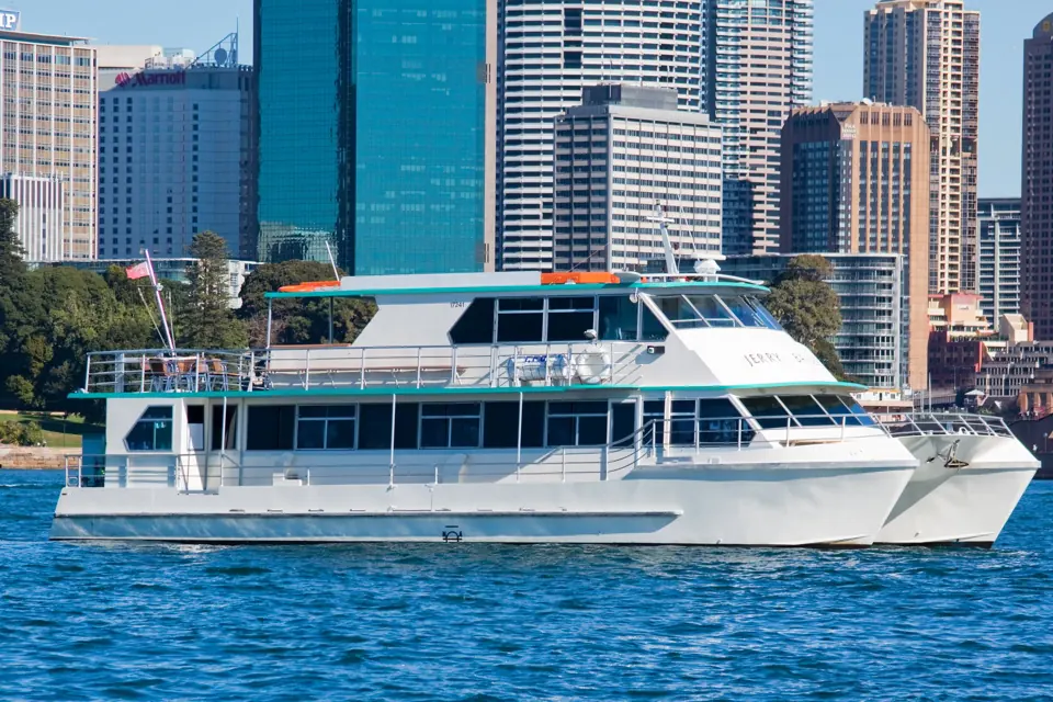 Sydney Princess Cruises vessel beside city buildings